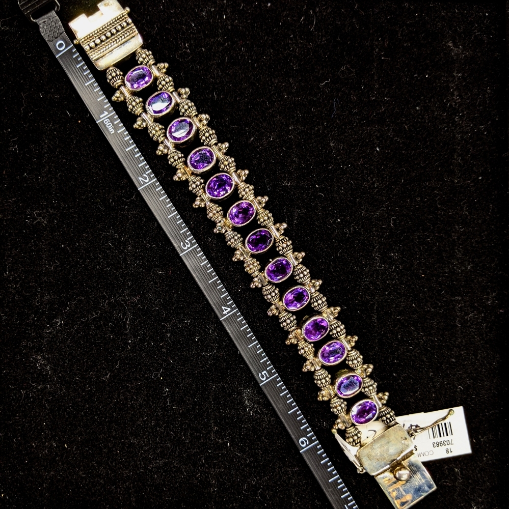 NWT African Amethyst Sterling Silver Bracelet
NWT